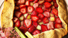 Galette croustilllante rhubarbe / fraises