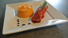 Saumon en habit de chorizo et purée de patates douce