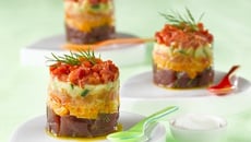 Tartare de thon et petits légumes