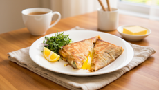 Bricks au thon, pommes de terre et œuf