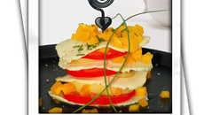 Carpaccio de surimi en mille feuille