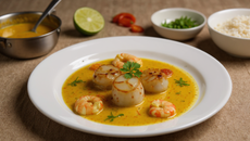 Saint Jacques au lait de coco et curry