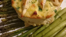 Cake au poulet et asperges