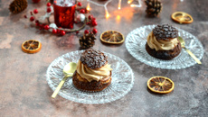 Choux craquelin au praliné et au chocolat
