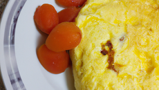 Omelette soufflée aux abricots