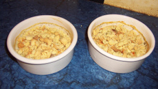 Crumble au saumon et à la crème