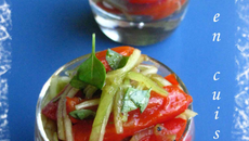 Verrines simplissimes poivron-concombre