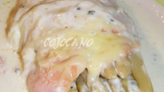 Gratin d'asperges saumon boursin