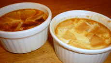 Crèmes aux pommes et fève tonka