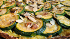 Tarte à la courgette et aux amandes effilées