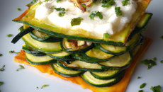 Millefeuille aux courgettes et au chèvre