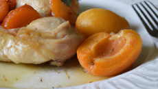 Chapon aux abricots