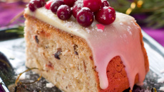 Cake glacé aux canneberges