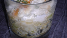 Verrine courgette et chèvre chaud