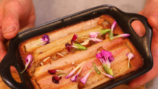 Financier rhubarbe et amandes