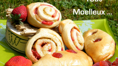 Chaussons briochés rhubarbe et fraise