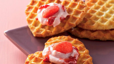 Cœur de gaufres aux 2 fraises