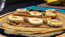 Crêpes flambées à la banane