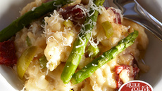 Risotto d’asperge et chorizo à l’huile d’olive