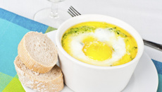 Œufs cocotte aux épinards