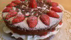 Génoise chocolat fraises chantilly