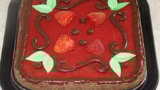 Tarte aux fraises et chocolat