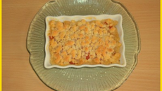Crumble aux tomates, parmesan et basilic