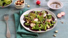 Carpaccio printanier de betteraves caramélisées au vinaigre balsamique