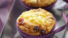 Muffins au Boursault et aux cranberries