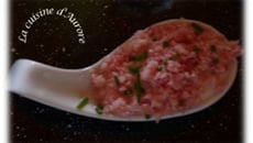 Verrines de jambon et de fromage ail & fines herbes