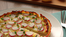 Tarte poireaux pomme de  terre et surimi