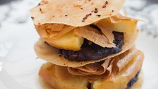 Mille feuilles de Gavottes aux pommes et boudin noir