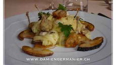 Pâtes Fraîches aux grenouilles et bolets.