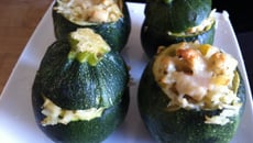 Courgettes farcies poulet façon indienne
