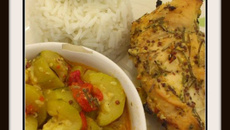 Poulet à la moutarde et au romarin