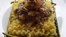 Terrasse de fusili lunghi à la volaille