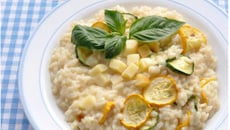 Risotto aux deux courgettes et scamorza fumée