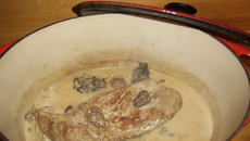 Filet mignon de veau aux morilles