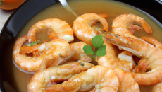 Gambas au court-bouillon