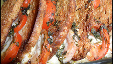 Gratin de tomates à la  mozzarella