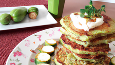 Pancakes de courgettes et brousse