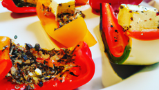 Recette aux poivrons, fromages et tapenade