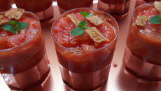 Verrines melba de tomate