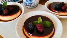 Flans légers aux mûres