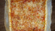 Tarte fondante aux poivrons oignons et jambon