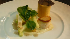 Espuma de Pur Brebis, pomme, poire et Saint Jacques