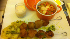 Brochette de Saint Jacques en julienne