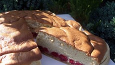 Tarte soufflée aux framboises