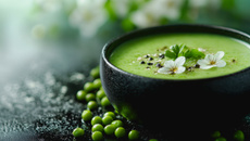 Velouté de petits pois au thermomix