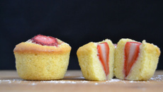 Muffins surprise à la fraise